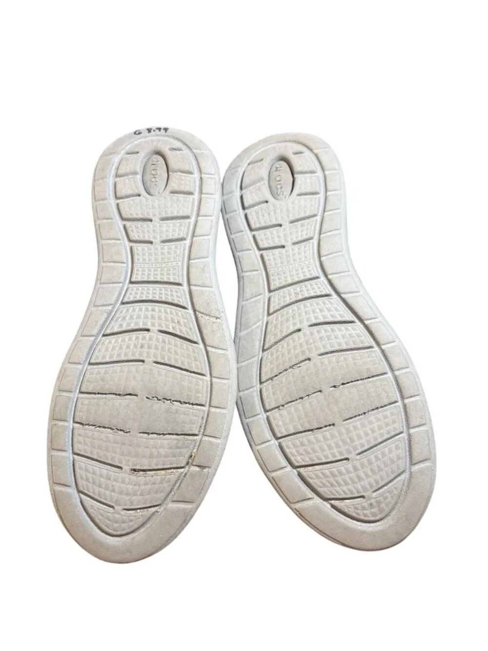Crocs Mens Lightweight Gray Perforated Sneakers With Lace-Up Closure Size 10